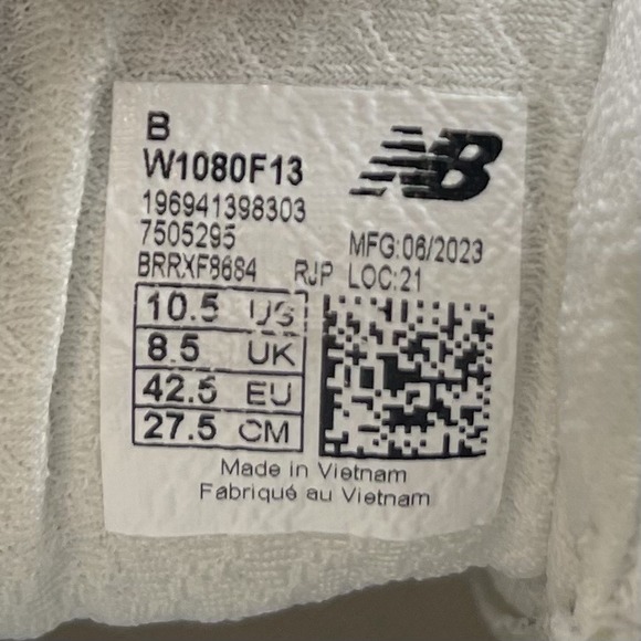 New Balance Women New Balance Sneakers Womens 10.5 FF X 1080 V13 W1080F13‎ White Running Gym Shoes
